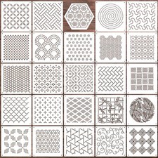 Sashiko Stencil Geometric Sashiko Pattern Template 4.7inch Drawing Line Quilt...