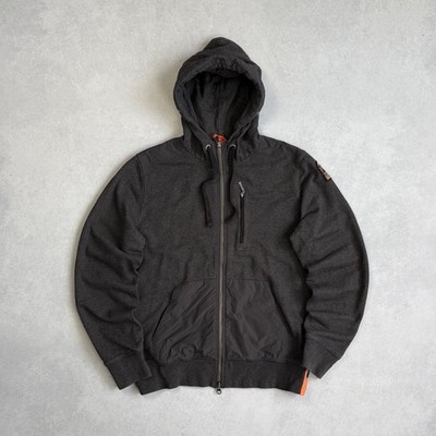 PJS PARAJUMPERS DELTA FULL ZIP HOODIE MENS XL DARK GREY TECH FLEECE AUTHENTIC