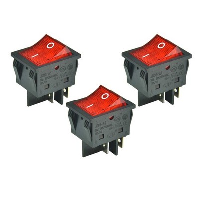 3pcs 30a Dpst 4 Pins 2 Position On/off Large Current Heavy Duty Boat Rocker Togg