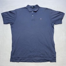 VTG Polo By Ralph Lauren Blue Shirt Men’s XL Made In Usa 100% Cotton Pony Logo