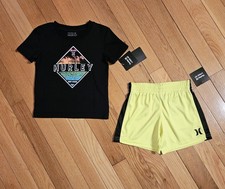 NEW Hurley Toddler Boy Tee  Short Set 2T 