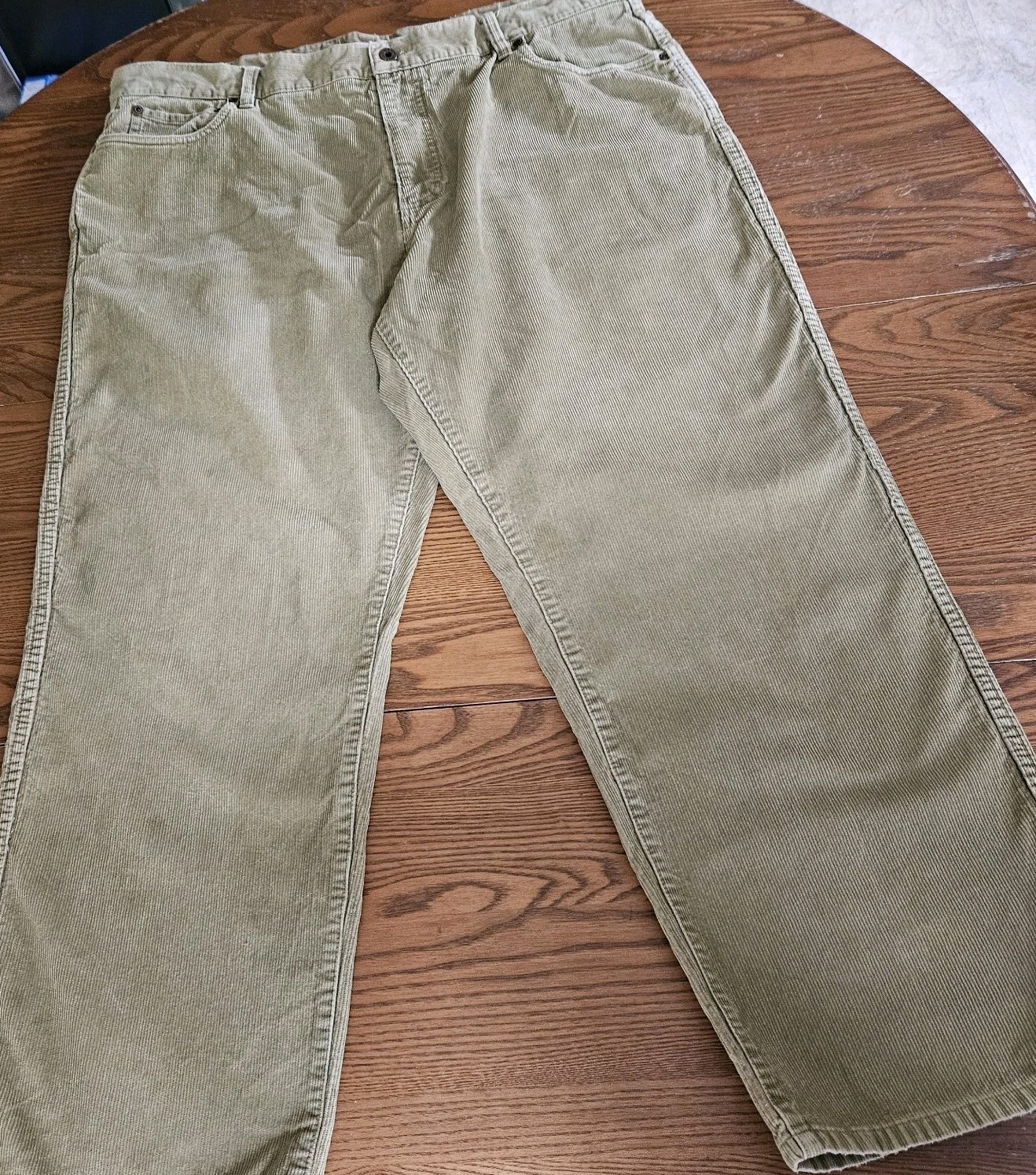 Vintage L.L. Bean Tan Corduroy Pants Men's 42W 29L Straight Leg