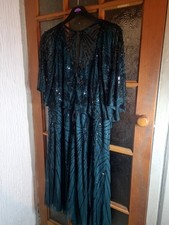  Elegant Green Dress with Beaded Detail Studio 8 Size 22 Suitable a Wedding