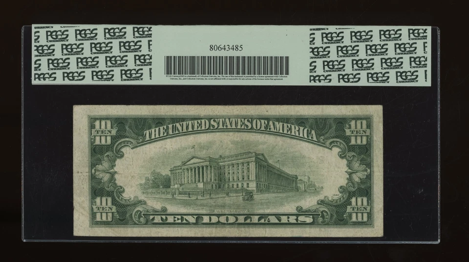 DBR 1950-A $10 FRN San Francisco Fr. 2011-L PCGS VF-20 Serial L47012503B - Image 2 of 2