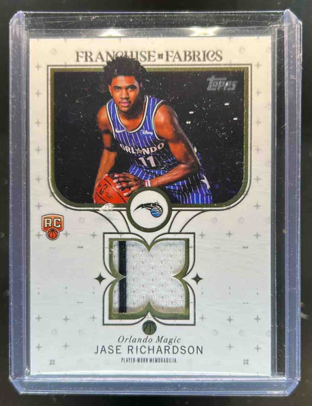2025-26 Topps Jase Richardson Franchise Fabrics RC Jersey #FF-JR Magic