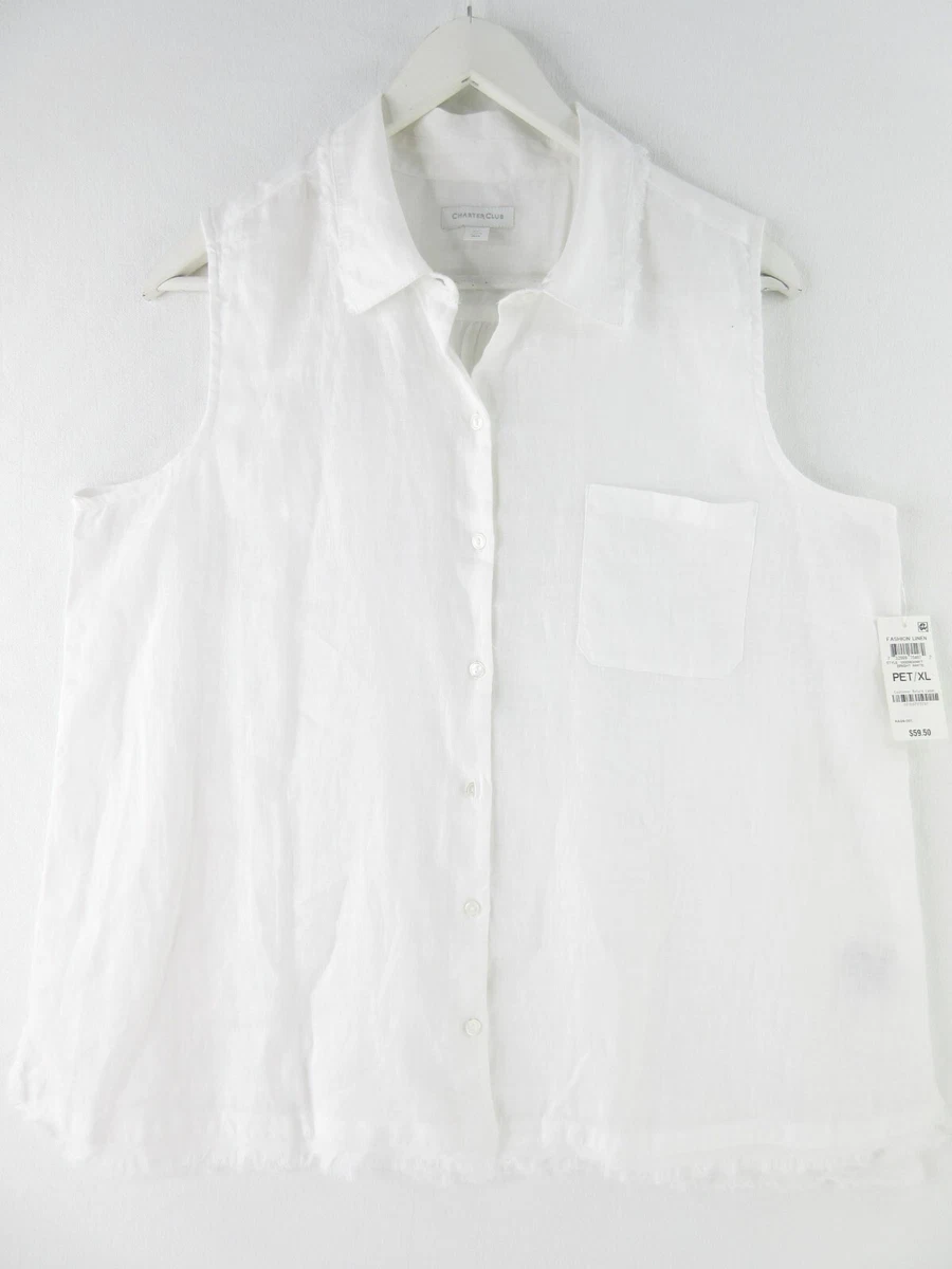 Charter club 2024 linen blouses