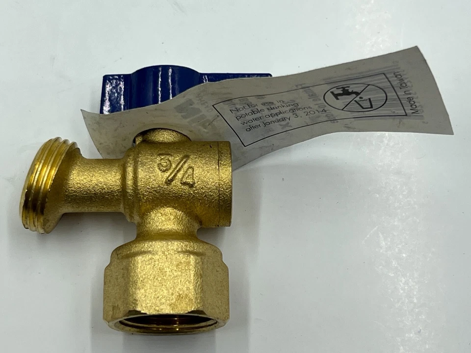 Caja de 20-NIBCO QT73X Válvula de Drenaje de Caldera 3/4 pulgadas, Manguera FNPTxMacho, 125 psi CWP a 100 Foto 3 de 4