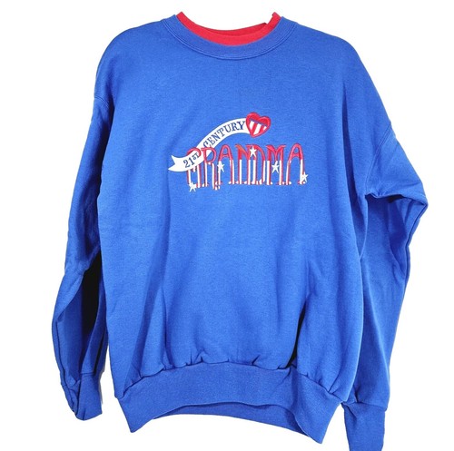 Sweat-shirt vintage M&C Sportswear brodé grand-mère XL col Sweat-shirt vintage M&C Sportswear brodé grand-mère XL col