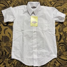 Vtg 80s Dickies White Dress Uniform Shirt Kids Size 10 NWT
