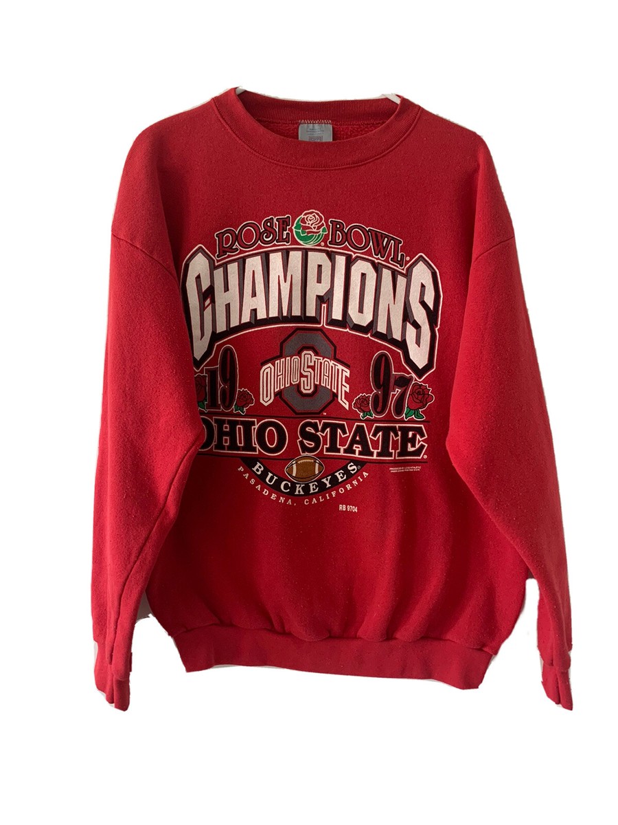 Vintage Logo 7 Rose Bowl Ohio State 1997 Buckeyes Sweatshirt L USA