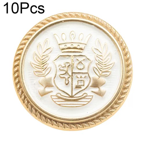 10 Pcs Metal Blazer Button Vintage Decor Blazer Buttons Metal Button DIY Sewing - Picture 25 of 25