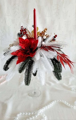 Tischgesteck Weihnachtsgesteck Kerzengesteck Weinachtsdeko - Bild 8 von 9