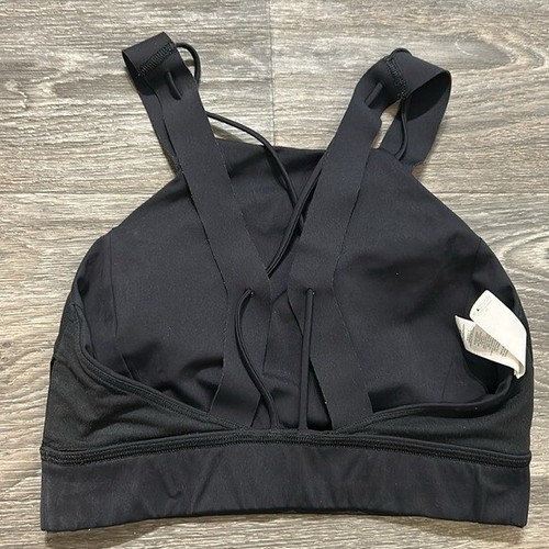 Lululemon Strong at Heart Sports Bra Medium Support C/D Cup Black Size 6 - Picture 7 of 10