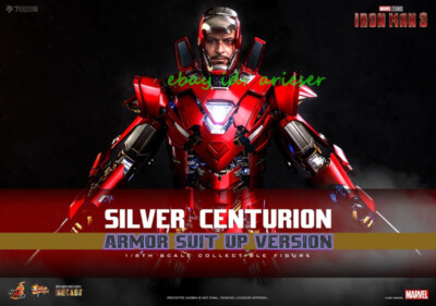 Hot HT 1/6 Mms618d43 Iron Man Mk33 Silver Centurion Armor Suit Up
