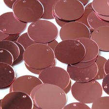 Sequins 18mm Top Hole Rose Pink Metallic Couture Paillettes. Made in USA