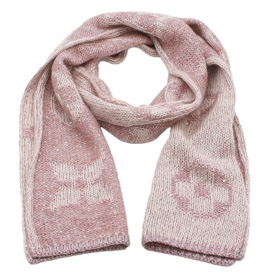 Louis Vuitton Echarpe Monogram Glitter Scarf Stole Mohair M74738  