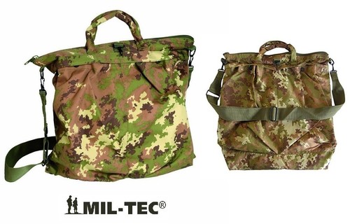Sacca Zaino Borsa Porta Casco con Ricamo Militare Mil Tec Vegetata EI 13826042 - Foto 2 di 4