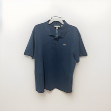 Lacoste Polo Shirt Mens 7 XXL Blue Cotton Short Sleeve Golf Casual Preppy 2XL 