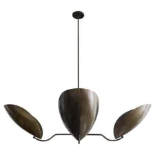 Mid Century "Chinton-4" Chandelier Ceiling Light Fixture Stilnovo Style