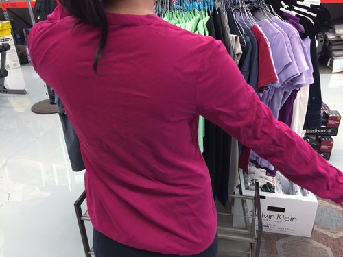 NEW Tommy Hilfiger Magenta Magic Women's V-Neck Long Sleeve Shirt/Blouse - Picture 2 of 3