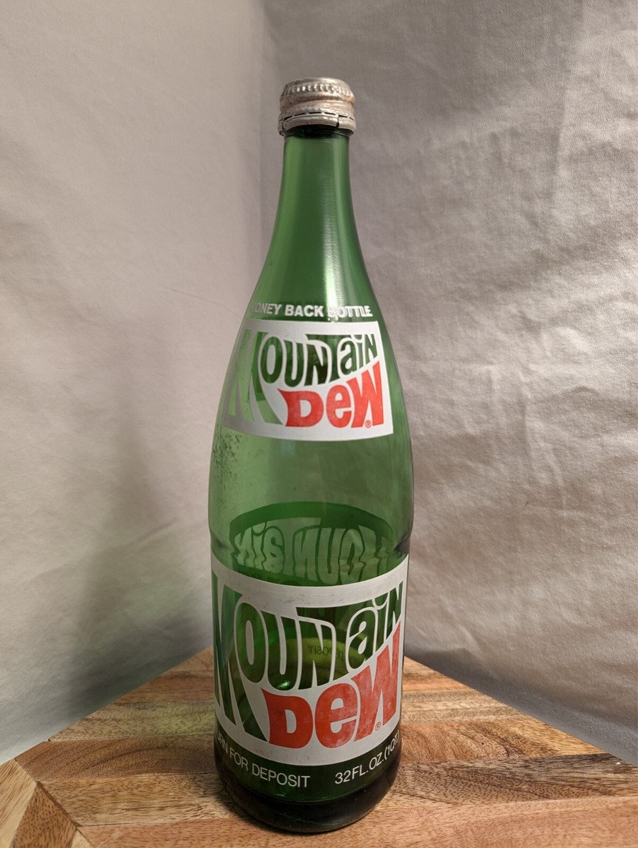 Oldmountain コカマチャン RARE Vintage Mountain Dew Glass Bottle 1969-1980s 32 fl. oz. | eBay