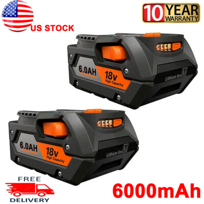 For Ridgid R840085 6.0Ah Lithium Battery Rigid 18Volt R840087 Power Charger Tool