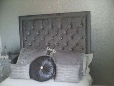 54" pouces de haut tête de lit velours écrasé joli design toutes tailles COULEURS pas cher