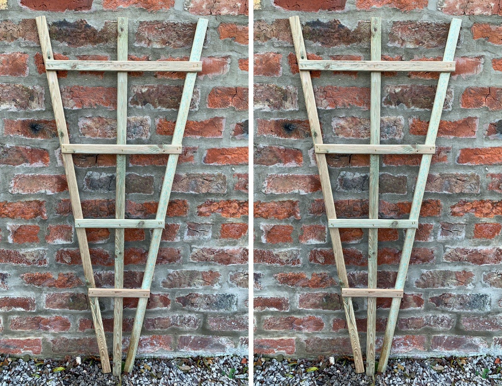 Wooden Fan Wall Trellis Climbing Plant Support Frame Trellises Treated Wood 2Pcs
