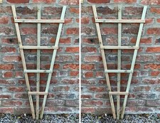 Wooden Fan Wall Trellis Climbing Plant Support Frame Trellises Treated Wood 2Pcs