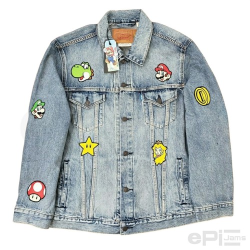 Super Mario Denim Jacket Mens Size 