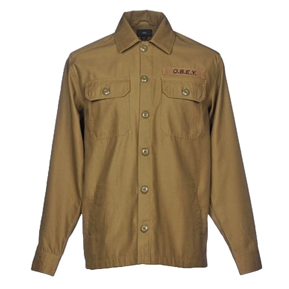 Camisas para hombre OBEY informales lisas con botones