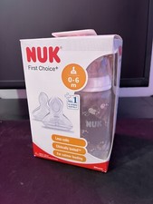 NUK First Choice+ Baby Bottle 4x300ml 0-6m Silicone - BPA Free