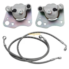 Front Brake Calipers & Brake Hose Lines for Polaris Ranger 500 2017 2018-2022
