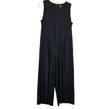 Eileen Fisher Jumpsuit Womens XS Black Wide Leg One Piece Made in USA Minimalist