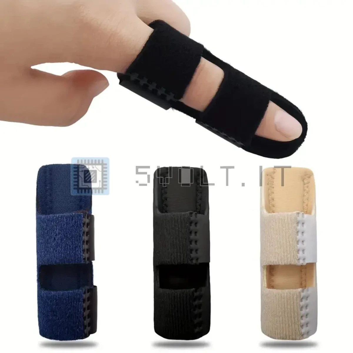 AIEX 5 Pezzi Stecca per Dita Ovale, Supporto per Dito Stecca per Dito a Grilletto Supporto per Raddrizzatore per Dita per Pollice Medio Mignolo o Anulare (3,4,5,6,7 Dimensioni