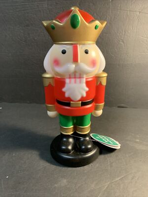 NWT Holiday Time 11  Tabletop Blow Mold Christmas Light Up Nutcracker 2023