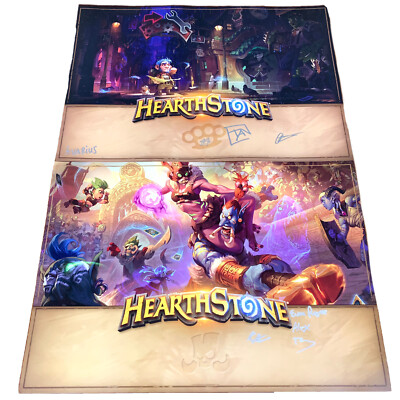 BlizzCon 2018 Hearthstone POSTER Art PRINT SIGNED Fireside Gathering Lot Of 2