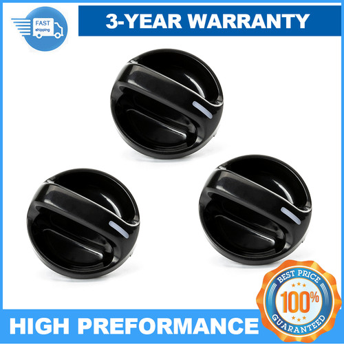 3-Piece AC Control Knob Set For 2000-2006 Toyota Tundra - Aluminum Replacement For OEM 55905-0C010
