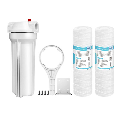 SimPure Whole House Water Filter Housing 2pc 10''x2.5'' String Sediment Filtration