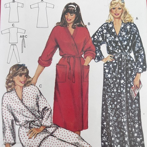 BURDA Pattern 7422 Ladies Women's Night Bath Robe Pyjamas Pajamas New Uncut - Picture 4 of 8