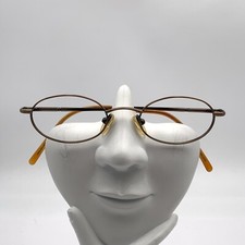 Vintage Perry Ellis PE-156 Gold Metal Oval Sunglasses Japan FRAMES ONLY