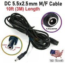 3M / 10ft DC Male-to-Female Power Extension DC 5.5x 2.5mm Connector cable