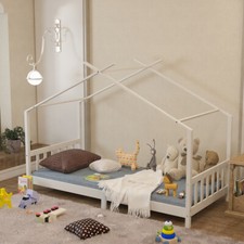 3ft Single Tree House Bed Frame Kids Children Bedroom Pine Wood Sleeper Bedstead