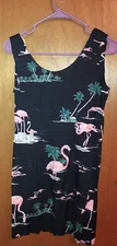 Vintage size Small Paradise Found hawaiian pink flamingo short dress