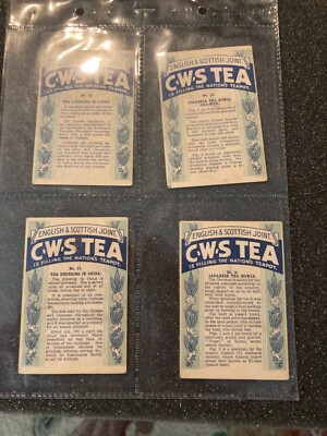 紅茶♥️ 1925 CWS TRADE 12 CARD SET. THE STORY OF TEA BLUE | eBay