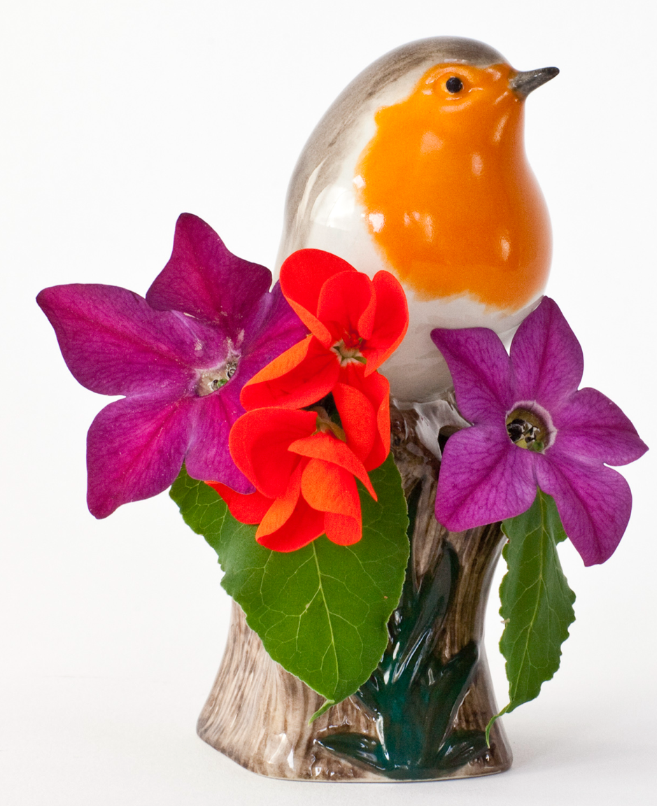 Quail Ceramics Bud Vase Robin