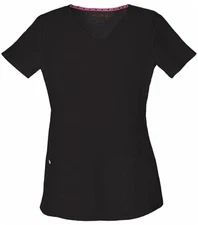 Heart Soul  Break On Through Pitter-Pat Womens 3-Pocket Stretch V-Neck Scrub Top