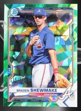 Braden Shewmake - 2021 Bowman Chrome Sapphire Prospects 115/125 Green Refractor