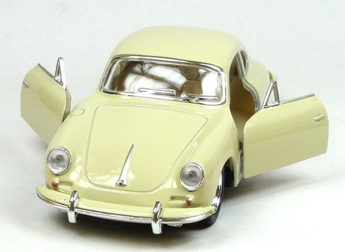 Porsche 356B Carrera 2 beige Modellauto ca. 12 cm Metall-Spritzguss von Kinsmart - Picture 2 of 4