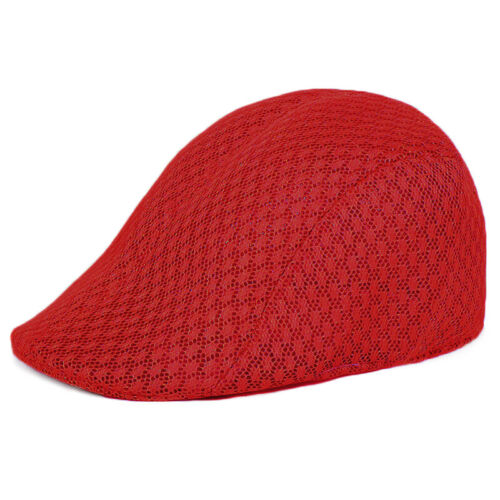 Summer Men Breathable Mesh Ivy Cap Beret Newsboy Hat Gatsby Cap Cabbie Flatcap │ - Picture 40 of 44